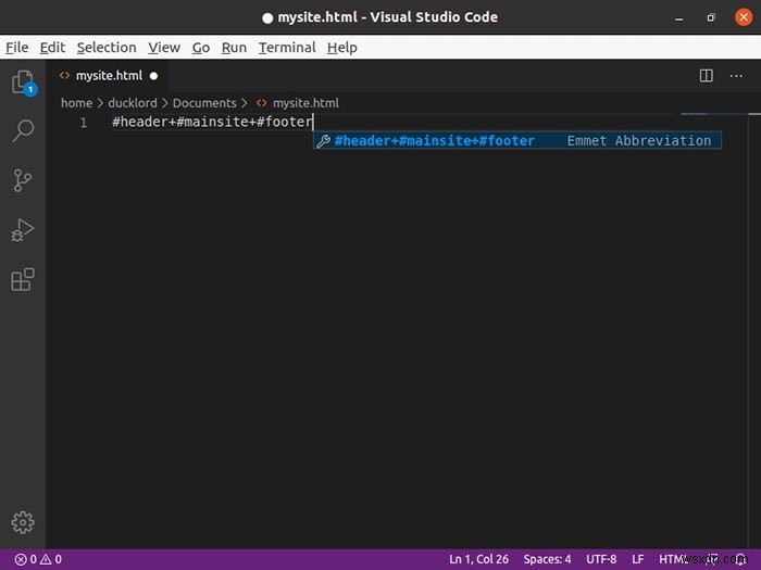 Emmetを使ってHTMLファイルを爆速で作成する方法【VS Code対応】