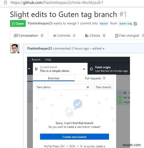 GitHubのプルリクエストにスクリーンショットやアニメーションGIFを追加する方法