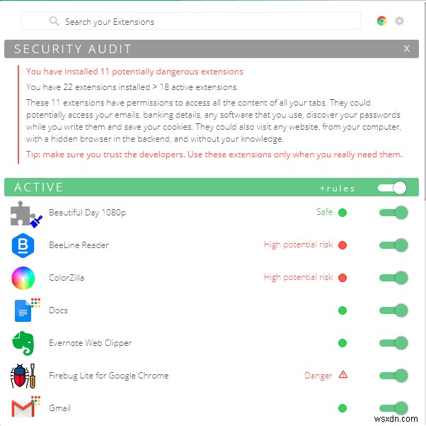 Chrome拡張機能の安全性をチェック!「Extension Police」の使い方と評価の見方