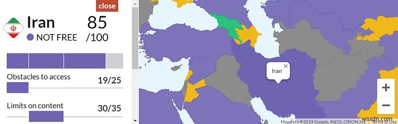 インターネット検閲を回避するためにVPNが必要な国々