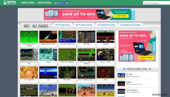 ダウンロード不要で今すぐ遊べる!懐かしのレトロゲーム定番サイト4選