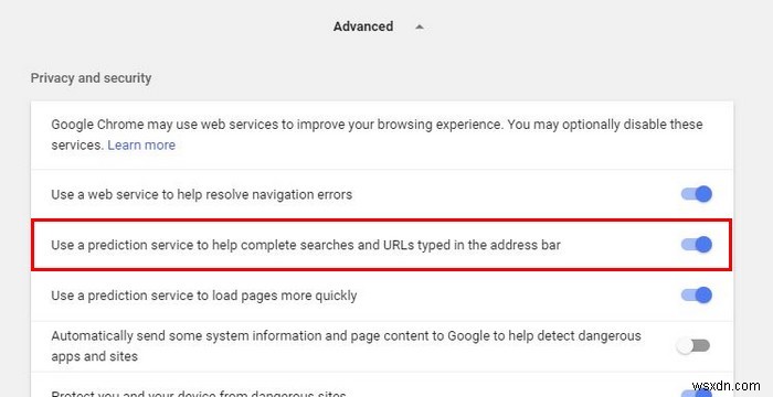 ChromeのURLオートコンプリート(予測変換)をオフにする方法