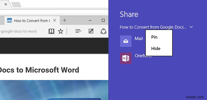 Windows 10でMicrosoft Edgeを使ってWebコンテンツを共有する方法