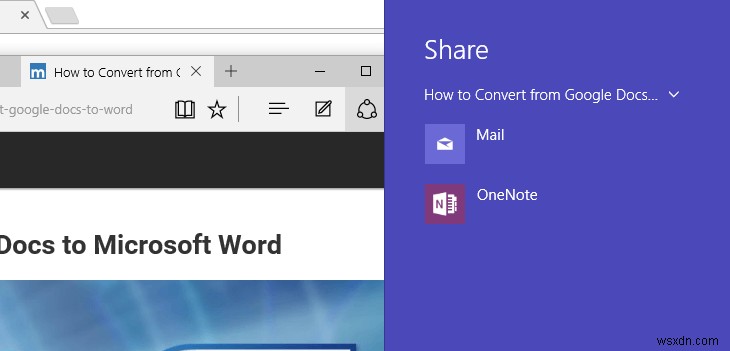 Windows 10でMicrosoft Edgeを使ってWebコンテンツを共有する方法