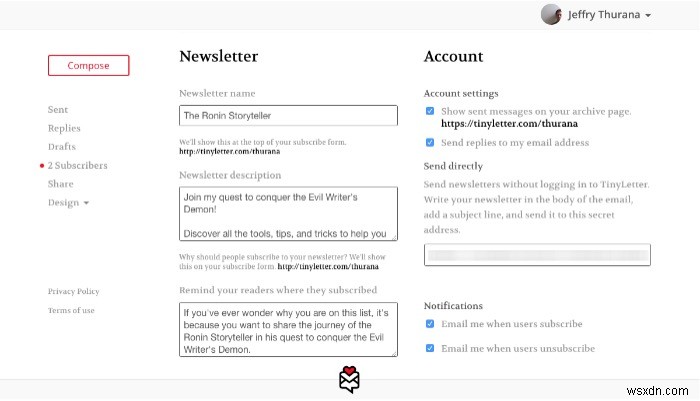 TinyLetterの使い方ガイド|無料メールマガジンの設定方法とMailChimpとの違い