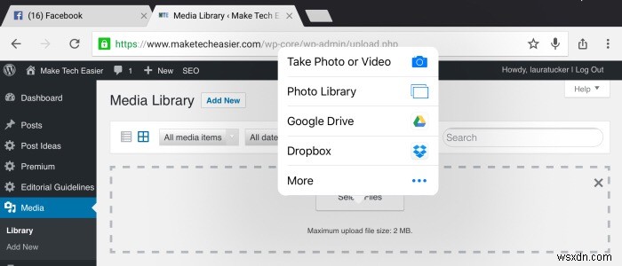 iPadからWordPressへ画像をアップロードするときにサイズとファイル名を維持する方法