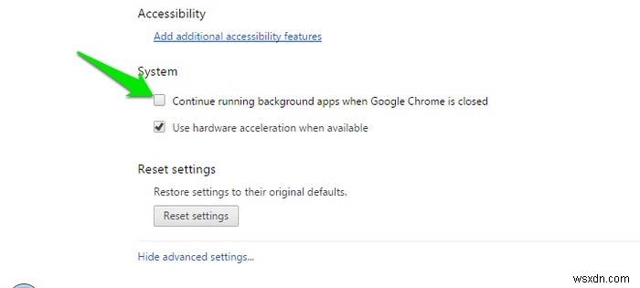 Google Chromeがバックグラウンドで動作しないようにする設定方法