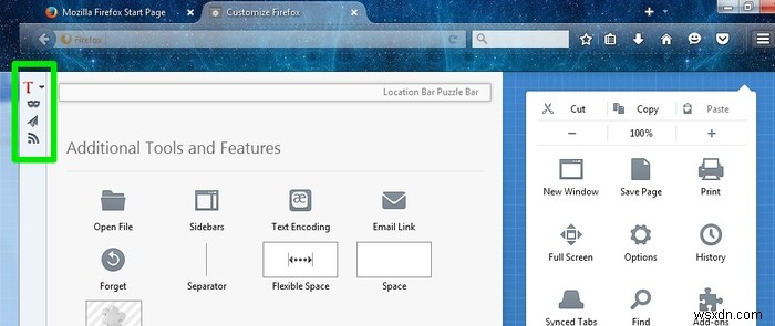 Firefoxのアイコンバーを簡単に復元!「Puzzle Bars」アドオンの使い方