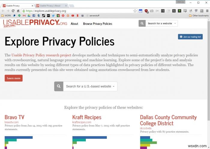 プライバシーポリシーをわかりやすく解説する「Usable Privacy」ツールの使い方