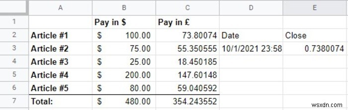 Googleスプレッドシートで通貨を自動変換する方法|GOOGLEFINANCE関数の使い方を徹底解説