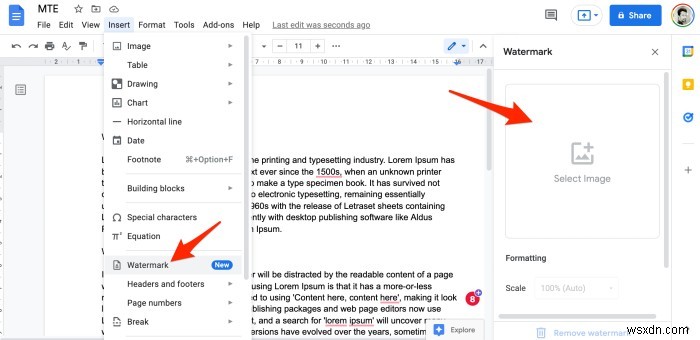 Googleドキュメントで透かし（ウォーターマーク）を作成・挿入する方法