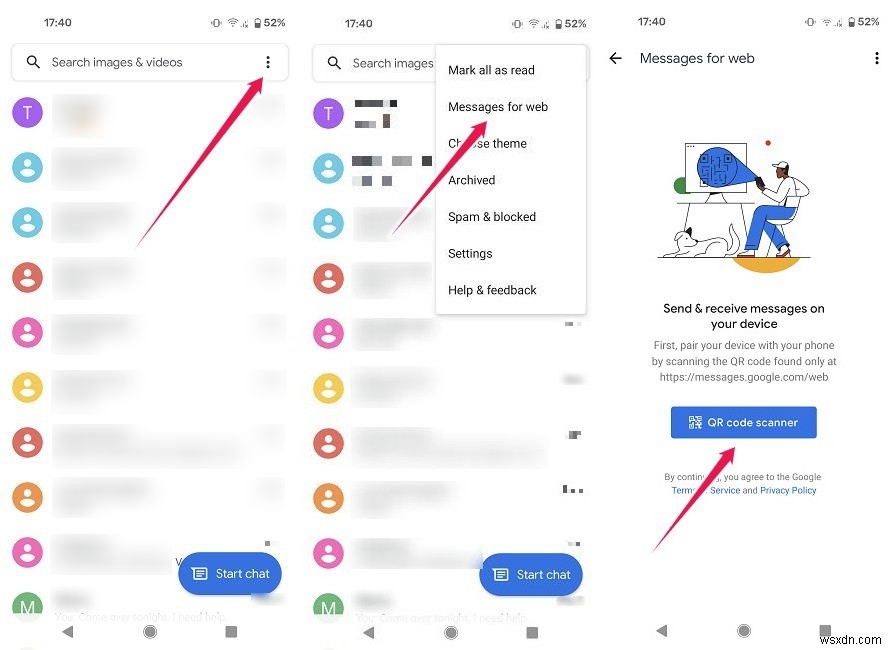 パソコンでGoogleメッセージを使う方法！QRコードでスマホと連携する手順を解説