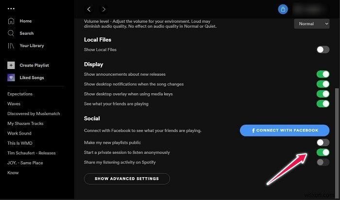 Spotifyのリスニングアクティビティを非表示にする簡単な設定方法