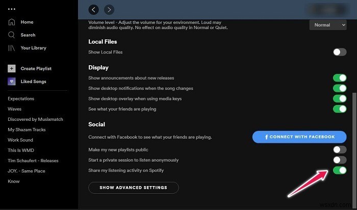 Spotifyのリスニングアクティビティを非表示にする簡単な設定方法