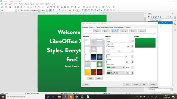 LibreOfficeのページスタイルを活用して、より洗練されたドキュメントを作成する方法