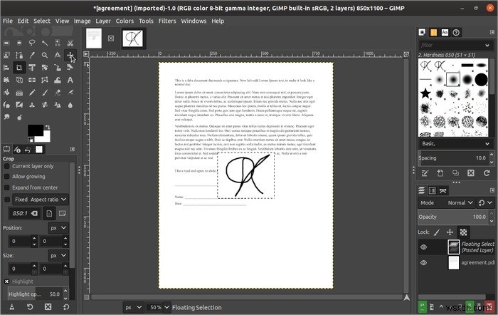 GIMPを使ってPDF文書に署名する方法【印刷不要の電子署名術】