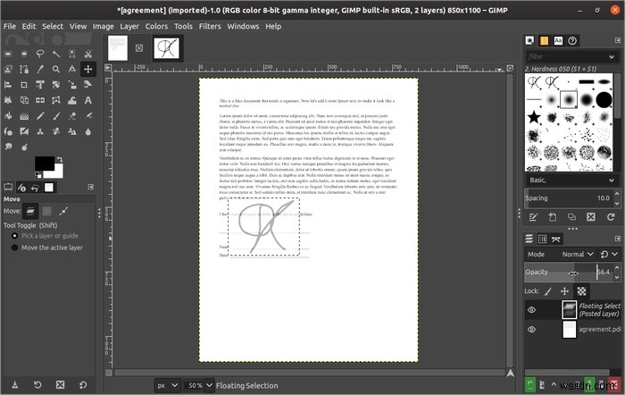 GIMPを使ってPDF文書に署名する方法【印刷不要の電子署名術】