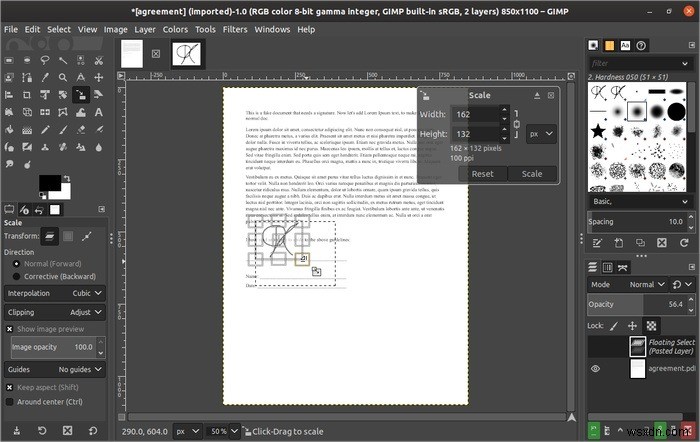 GIMPを使ってPDF文書に署名する方法【印刷不要の電子署名術】