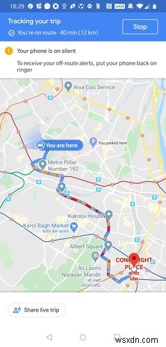 Googleマップで間違った方向に進んだときにアラートを受け取る設定方法
