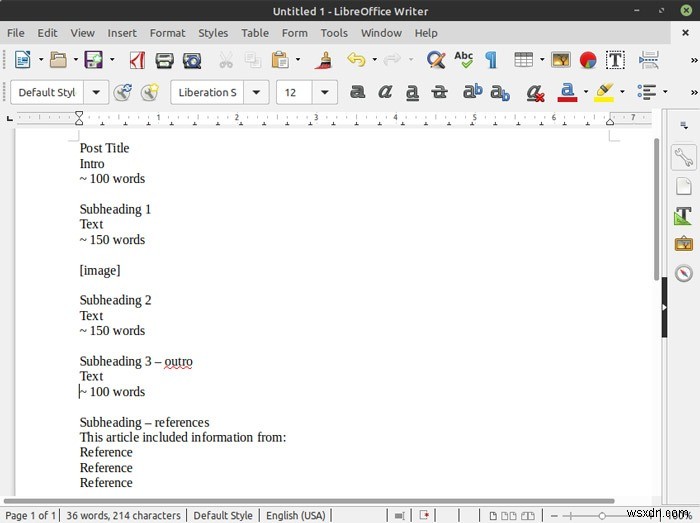 LibreOffice Writerの定型入力(AutoText)で独自の定型句テンプレートを作成する方法