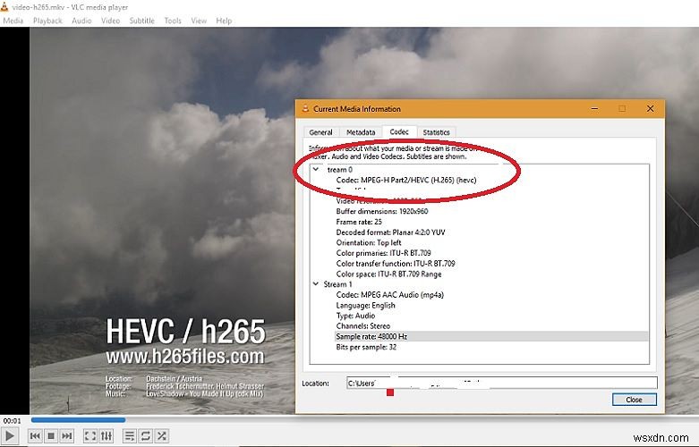 お気に入りのメディアプレーヤーでH.265(HEVC)動画を再生する方法