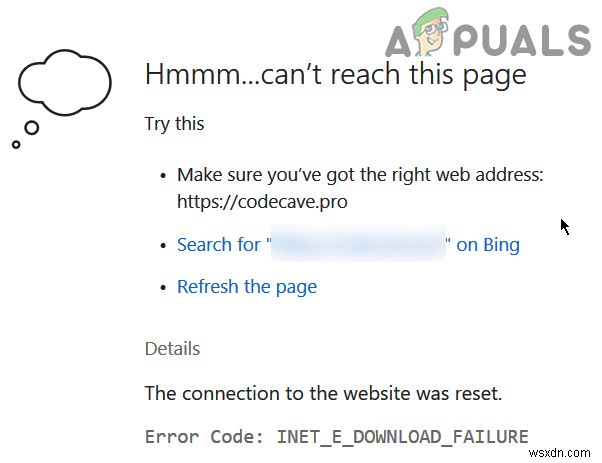 INET_E_DOWNLOAD_FAILUREエラーの原因と7つの解決方法
