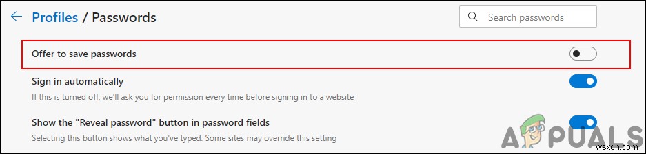 Windows 10のMicrosoft Edgeでパスワードの保存を有効・無効にする3つの方法