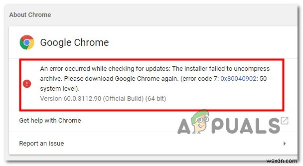 Google Chromeのアップデートエラー0x80040902を修正する3つの方法