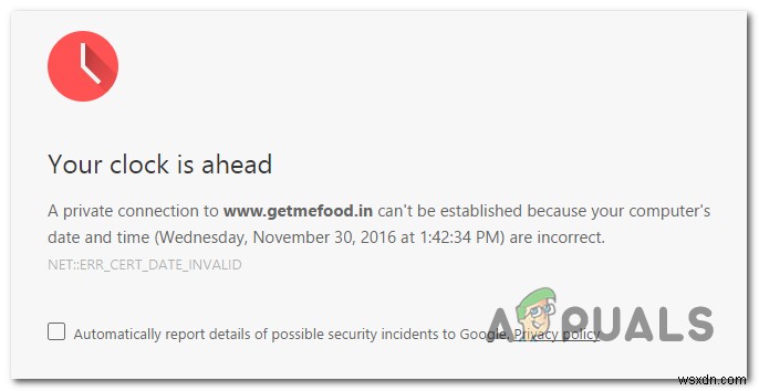 Google Chromeで「時計が進んでいる/遅れています」エラーが出たときの対処法