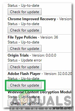 Chromeで「コンポーネントが更新されていません」エラーを修正する方法