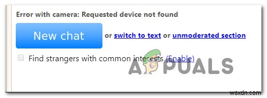 【2024年版】Omegleでカメラが見つからない「Requested device not found」エラーの直し方