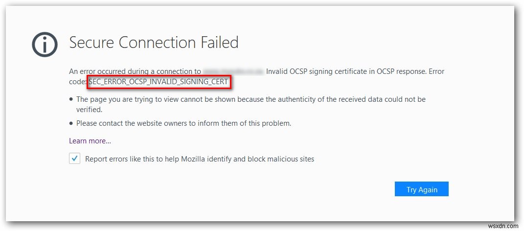 SEC_ERROR_OCSP_INVALID_SIGNING_CERTエラーの対処法