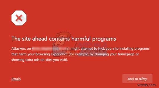 Chromeで「先のサイトに有害なプログラムが含まれています」と表示される時の対処法