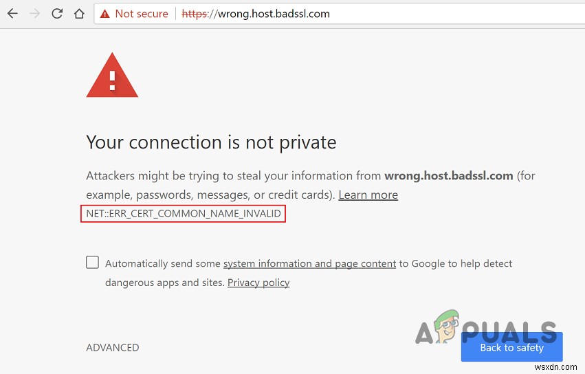 ERR_CERT_COMMON_NAME_INVALIDエラーの直し方|「接続がプライベートではありません」と表示されたときの対処法