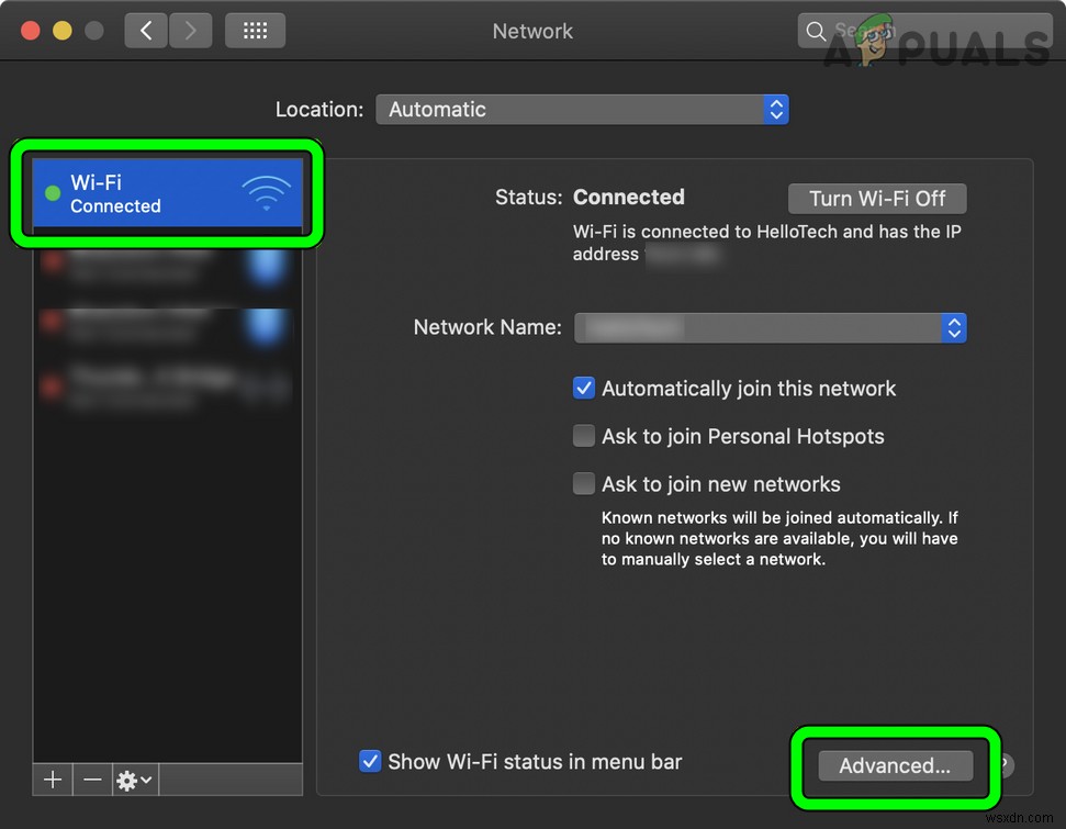 macOSでWi-Fiネットワークを忘れる(削除する)3つの方法