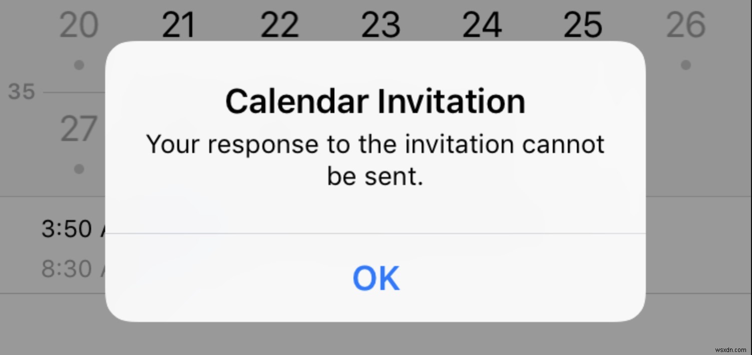 【解決法】iPhoneで「招待状への応答を送信できません」というエラーが出たときの対処方法