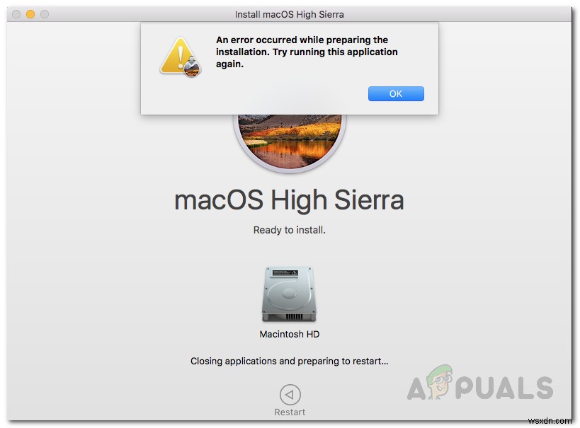 【Mac】「インストールの準備中にエラーが発生しました」が出たときの対処法
