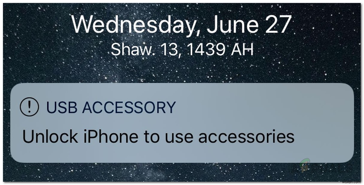 iPhoneで「アクセサリを使用するにはロックを解除」警告が出たときの対処法