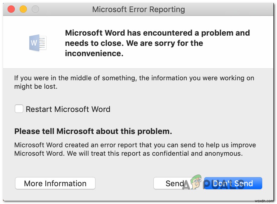 【解決法】MacでWord・Outlookを開くとEXC_BAD_INSTRUCTIONエラーが発生する場合の対処法