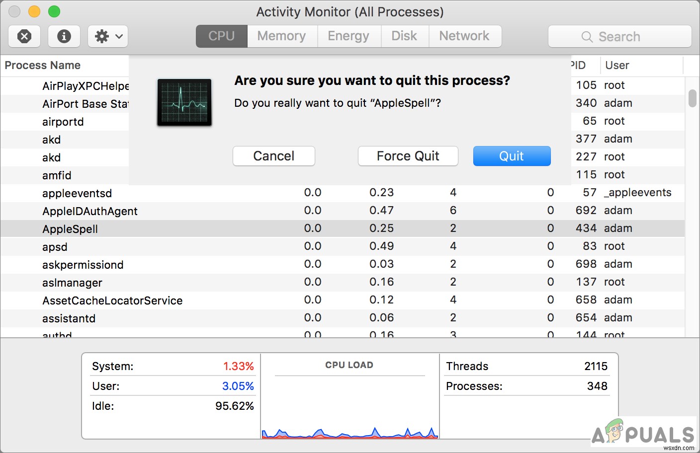 AppleSpellとは？Macで動作している理由とCPU使用率が高いときの対処法