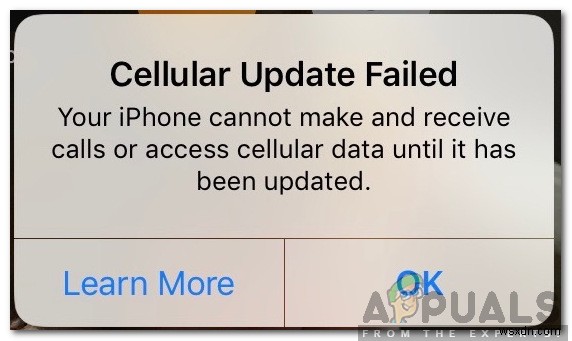 iPhoneで「セルラーアップデートに失敗しました」と表示されたときの対処法|原因と解決策を解説