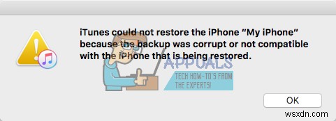 「バックアップが破損しているか互換性がないため、iTunesはiPhoneを復元できませんでした」エラーの解決方法