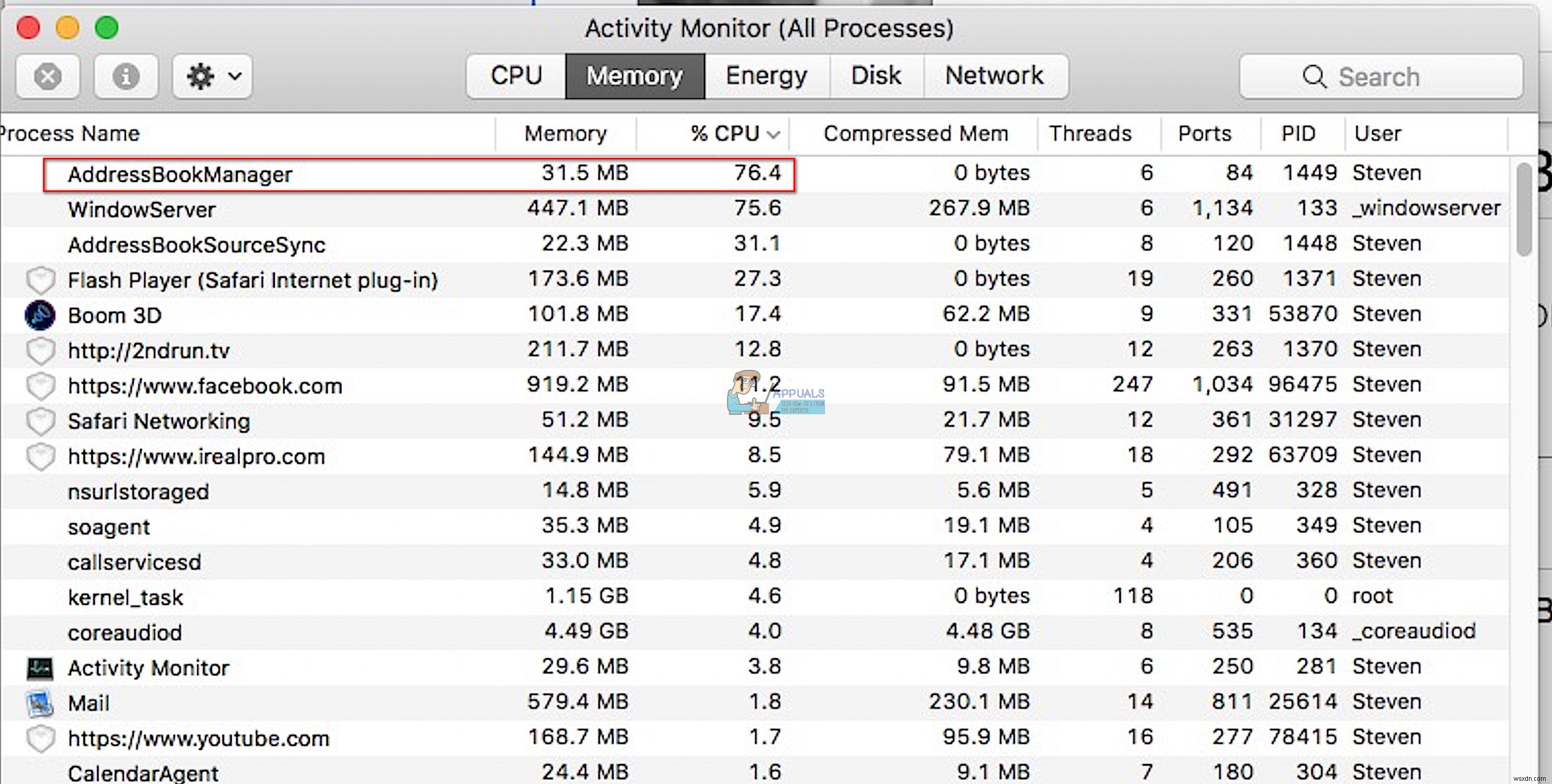 AddressBookSourceSyncが原因でMacが重くなる問題の解決方法