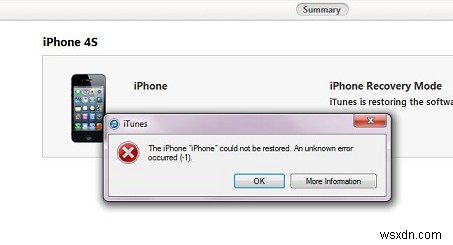 【解決法】iPhone復元時の「不明なエラー(-1)」を修正する方法