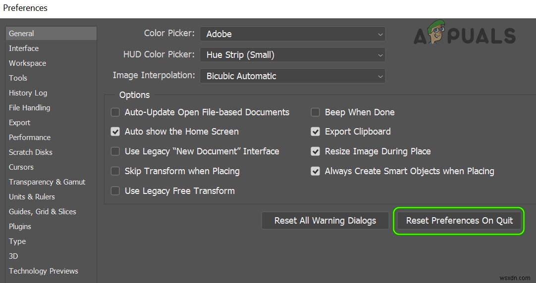 Adobe Photoshopで「ファイルを書き込めませんでした。不明なエラーが発生しました」が出たときの修正方法