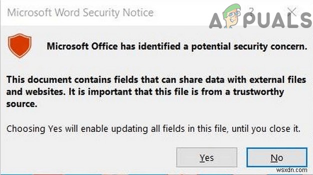 Microsoft Wordのセキュリティ通知ポップアップを無効にする2つの方法