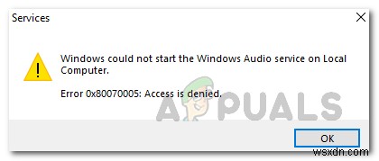 「ローカルコンピューターでWindows Audioサービスを開始できませんでした」エラーの解決方法