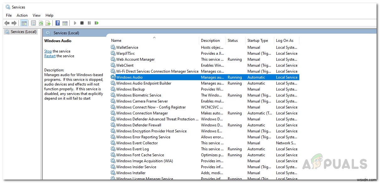 「ローカルコンピューターでWindows Audioサービスを開始できませんでした」エラーの解決方法