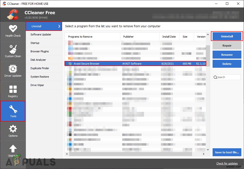 Avast Secure Browserを完全に削除する3つの方法【Windows設定・アンインストーラー・CCleaner】