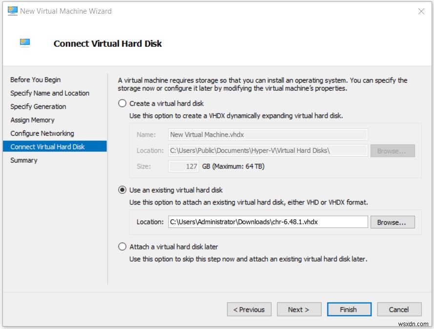 Hyper-V ServerにMikroTik Cloud Hosted Router(RouterOS)をインストールする方法
